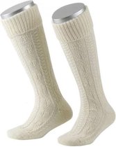 Benelux wears / Oktoberfest - witte tiroler kousen / sokken voor volwassenen M 41-42