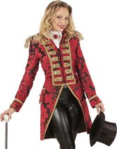 Widmann - Middeleeuwen & Renaissance Kostuum - Royale Frackjas Rood Vrouw - Rood - Large - Halloween - Verkleedkleding