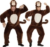 Aap & Gorilla & Baviaan & King Kong Kostuum | Dieren Onesie Pluche Aap Kostuum | Large / XL | Carnaval kostuum | Verkleedkleding