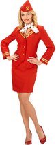 Widmann - Stewardess Kostuum - Flying Red Stewardess - Vrouw - Rood - Medium - Carnavalskleding - Verkleedkleding