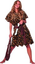 Wilbers & Wilbers - Holbewoner & Prehistorie Kostuum - Holbewoonster Paleolithicum - Vrouw - Bruin - Maat 46 - Carnavalskleding - Verkleedkleding
