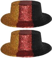 2x stuks supporters Duitsland glitter hoed plastic voor volwassenen - Fans of voor Oktoberfest