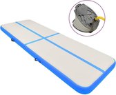 Everest Gymnastiekmat met pomp opblaasbaar 500x100x20 cm PVC blauw