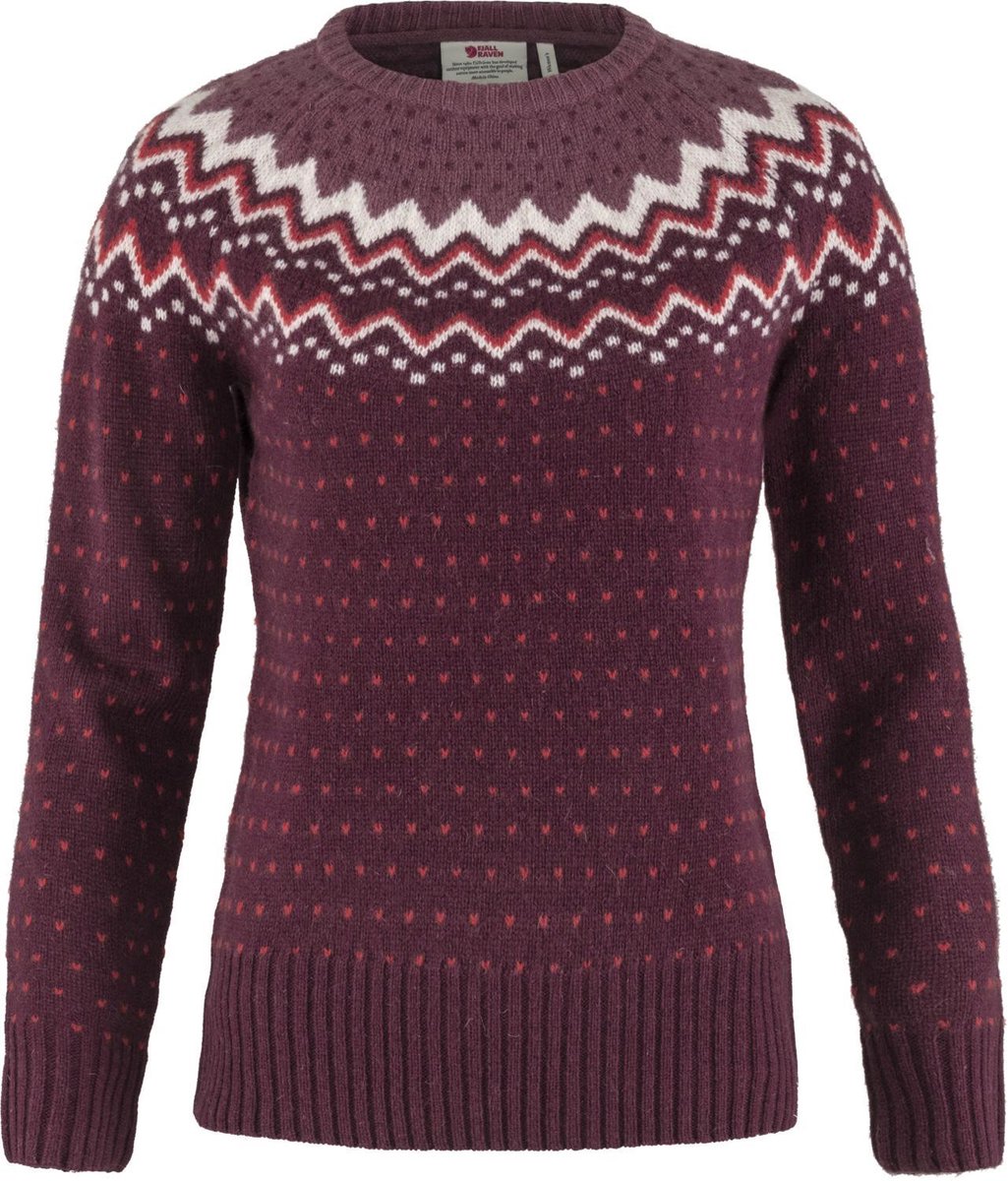 Fjallraven Ovik Knit Sweater Women Outdoortrui Dames Dark Garnet
