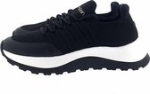 Calvin Klein Knit Lace Up sneaker zwart, ,38 / 5