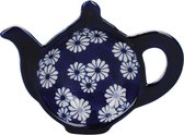 Globe Small Daisies Theezakjeshouder, Keramiek, Blauw, Madeliefjes - London Pottery | Out Of The Blue