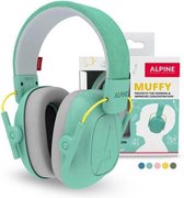 Alpine Muffy Kids Kinder Oorkap - Premium Gehoorbescherming voor kinderen tot 16 jaar - Verstelbare Oorbescherming met Draagtas - 25 dB SNR - Mint