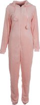 Cocodream meisjes onesie fleece | MAAT 164 | Schaduwstreep | roze