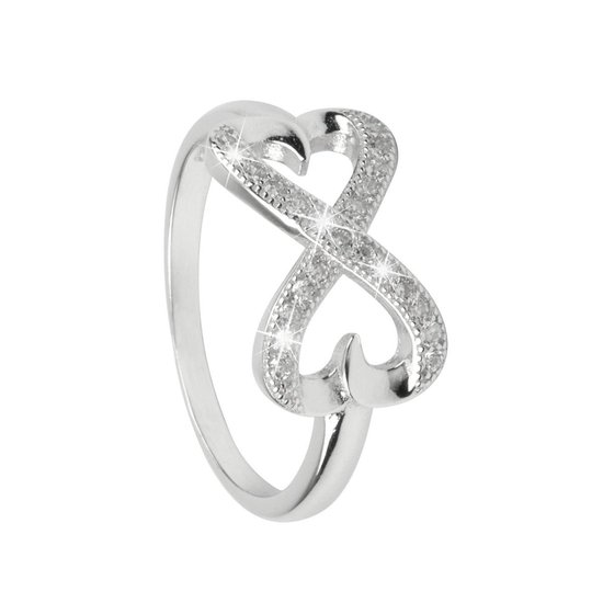 Di Lusso - Ring Bordeaux - Zirkonia - Zilver 925 - Dames - 18.00 mm