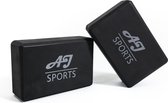 AJ- Sports Yoga Blocs - Set de 2 blocs de mousse - Zwart - Yoga & Pilates