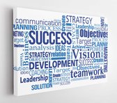 Canvas schilderij - Blue marketing business success concept word tag cloud illustration vecto  -      265173527 - 40*30 Horizontal