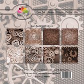 6x6 Inch Paper Pack Gears Background - Brown (PP0083)