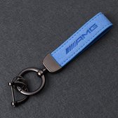 Luxe AMG sleutelhanger - Mercedes Keychain Blue Edition - Blauwe Stoffen Sleutelhanger Auto - Autosleutelhanger Robuust - Mercedes CLA G Klasse