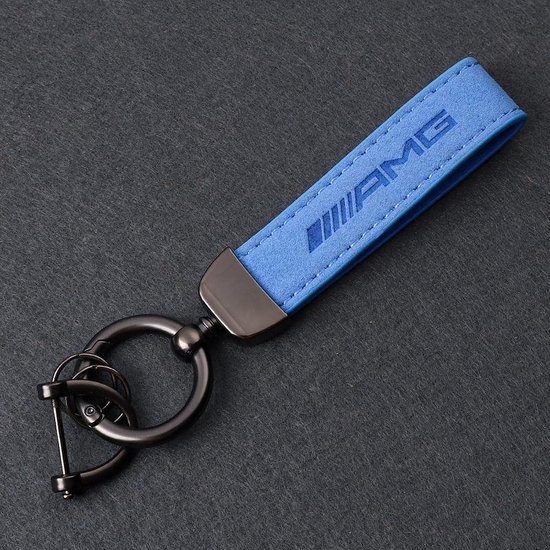 Luxe AMG sleutelhanger - Mercedes Keychain Blue Edition - Blauwe Stoffen  Sleutelhanger... | bol.com