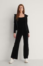 na-kd   velour zip up  Dames Trui - Maat L