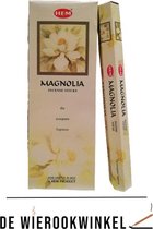 De Wierookwinkel – Doos - Wierook - Magnolia - Magnolia Wierook - Wierookstokjes Magnolia - (HEM) - Wierooksticks - Incense sticks - 6 Kokers - 120 Stokjes