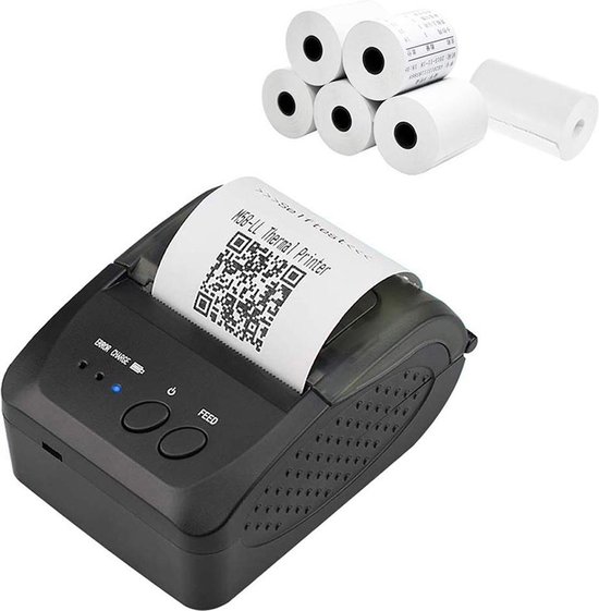 Dakta® Thermische Printer | Bluetooth | Ticket/Label | Compact | Kassabon Printer | bol.com
