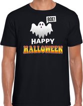 Halloween Spook / happy halloween verkleed t-shirt zwart voor heren - horror shirt / kleding / kostuum S