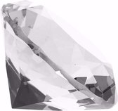 Pakket van 10x stuks transparante nep diamanten 8 cm van glas - Namaak edelstenen - Hobby/decoratie/speelgoed