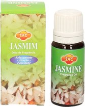 2x stuks geurolie jasmijn 10 ml flesje