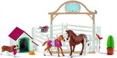 Schleich Horse Club Speelfigurenset - Hannah's Gastpaarden en Hond Ruby - Kinderspeelgoed voor Jongens en Meisjes - 5 tot 12 jaar - 20 Onderdelen - 42458