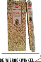 De Wierookwinkel – Doos - Wierook - Mogra - Mongra - Arabische Jasmijn - Liefde - Mogra Wierook - Wierookstokjes Mogra - (HEM) - Wierooksticks - Incense sticks - 6 Kokers - 120 Stokjes
