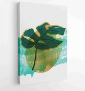Canvas schilderij - Botanical and gold abstract wall arts vector collection 4 -    – 1894764850 - 50*40 Vertical