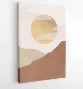 Canvas schilderij - Mountain and gold landscape wall arts vector 4 -    – 1894294825 - 40-30 Vertical