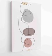 Canvas schilderij - Earth tones organic shape Art design for poster, print, cover, wallpaper, Minimal and natural wall art. 3 -    – 1868903749 - 115*75 Vertical