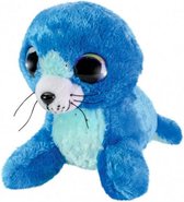 knuffel Seal Sea junior 15 cm pluche blauw