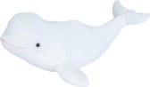 knuffel walvis junior 38 cm pluche wit