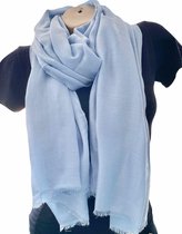 Lange Dames Sjaal - Effen - Unisex - Blauw - 180 x 87cm
