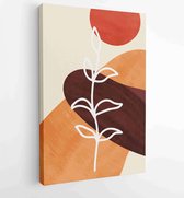 Canvas schilderij - Botanical abstract art backgrounds vector. Summer square banner 3 -    – 1931385644 - 80*60 Vertical