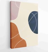 Canvas schilderij - Abstract art nature background vector. Modern shape line art wallpaper 3 -    – 1934300816 - 115*75 Vertical