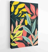 Canvas schilderij - Abstract art nature background vector. Modern shape line art wallpaper 3 -    – 1933708193 - 115*75 Vertical
