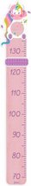 groeimeter eenhoorn meisjes 115 cm hout roze/paars