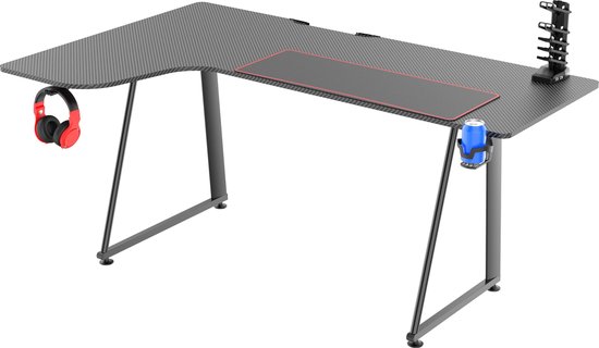 Jeu de bureau Hugo - Bureau d'angle en L - 160 cm x 60 cm