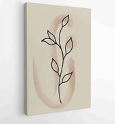 Canvas schilderij - Botanical wall art vector background set. Foliage line art drawing with watercolor 2 -    – 1904693044 - 50*40 Vertical