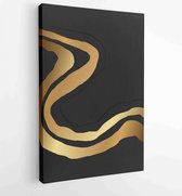 Canvas schilderij - Luxury gold wallpaper. Black and golden background 1 -    – 1915063981 - 50*40 Vertical