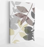 Canvas schilderij - Botanical wall art vector set. Foliage line art drawing with abstract shape 4 -    – 1912802980 - 40-30 Vertical
