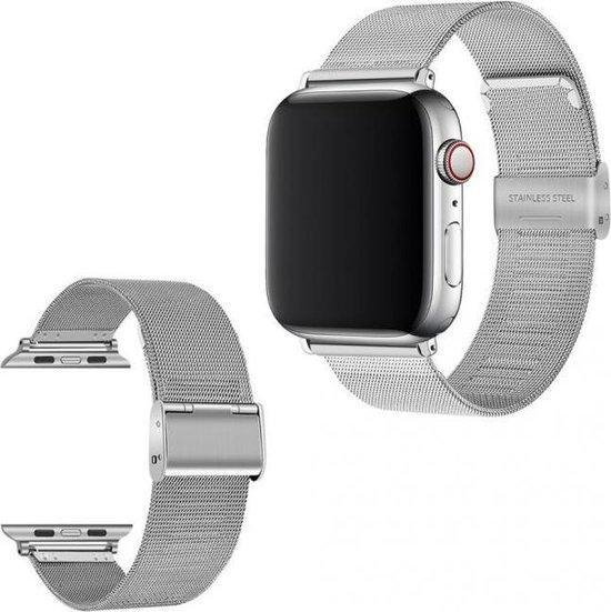 Luxe Milanese Loop Armband Geschikt Voor Apple Watch Series 1/2/3/4/5/6//7/SE 38/40/41 mm Horloge Bandje - 38mm/40mm/41mm Metalen iWatch Milanees Polsband - Stainless Steel Mesh Watch Band - RVS Horlogeband - Vergrendelbare Sluiting - Zilver Kleurig Luxe Milanese Loop Armband Geschikt Voor Apple Watch Series 1/2/3/4/5/6//7/SE 38/40/41 mm Horloge Bandje - 38mm/40mm/41mm Metalen iWatch Milanees Polsband - Stainless Steel Mesh Watch Band - RVS Horlogeband - Vergrendelbare Sluiting - Zilver Kleurig