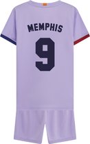 FC Barcelona Memphis uit tenue 21/22 - Memphis voetbaltenue - voetbalkleding kids - Barca voetbalshirt en broekje - maat 128
