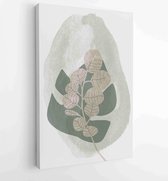 Canvas schilderij - Botanical and gold abstract wall arts vector collection. 3 -    – 1880831227 - 50*40 Vertical