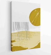 Canvas schilderij - Earth tones organic shape Art design for poster, print, cover, wallpaper, Minimal and natural wall art. 1 -    – 1870273444 - 115*75 Vertical