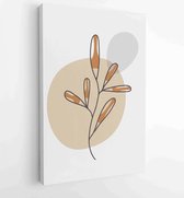 Canvas schilderij - Botanical and gold abstract wall arts vector collection. 2 -    – 1880158279 - 40-30 Vertical