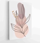 Canvas schilderij - Botanical and gold abstract wall arts vector collection. 1 -    – 1875552556 - 115*75 Vertical