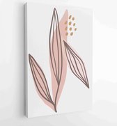 Canvas schilderij - Botanical and gold abstract wall arts vector collection. 2 -    – 1875552556 - 50*40 Vertical