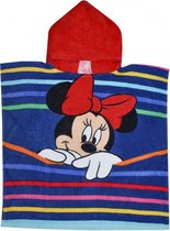 badponcho Minnie Mouse junior 100 cm katoen donkerblauw