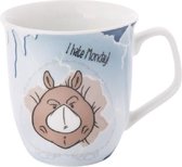 mok Stone Age Friends I hate Monday 410 ml porselein blauw