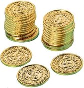gouden munten 3,4 cm 144 stuks